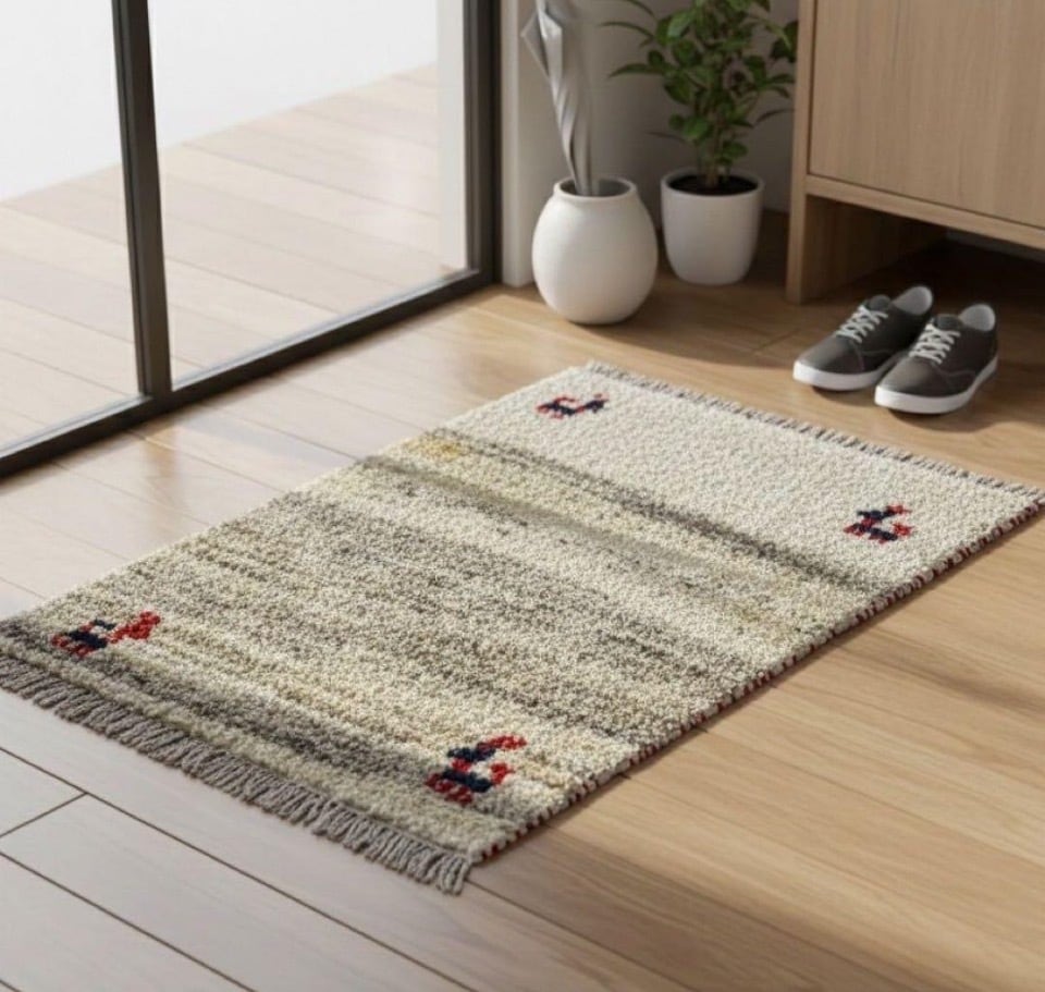 ギャッベ 生命の樹 本場 ペルシャ 手織り 一点物39×56㎝ 洗練の薄手仕上げ ギャッベ 生命の樹 本場 ペルシャ 手織り(42×57㎝) 洗練の薄手仕上げ