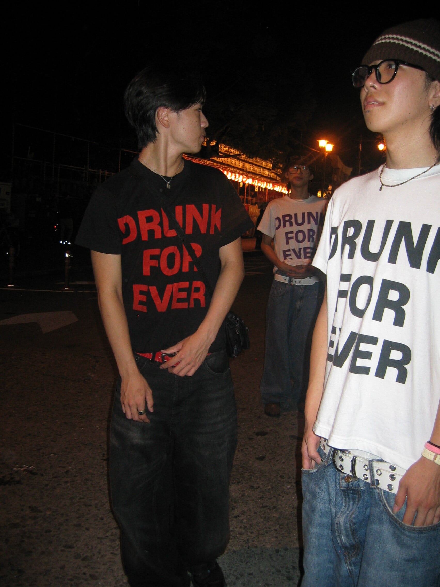 DRUNK FOR EVER Tシャツ ブラック DRUNK FOR EVER T-shirt | holic