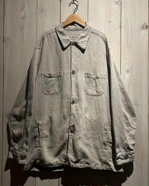 【a.k.a.C.a.k.a vintage】Minimal Design Vintage Loose Linen Jacket