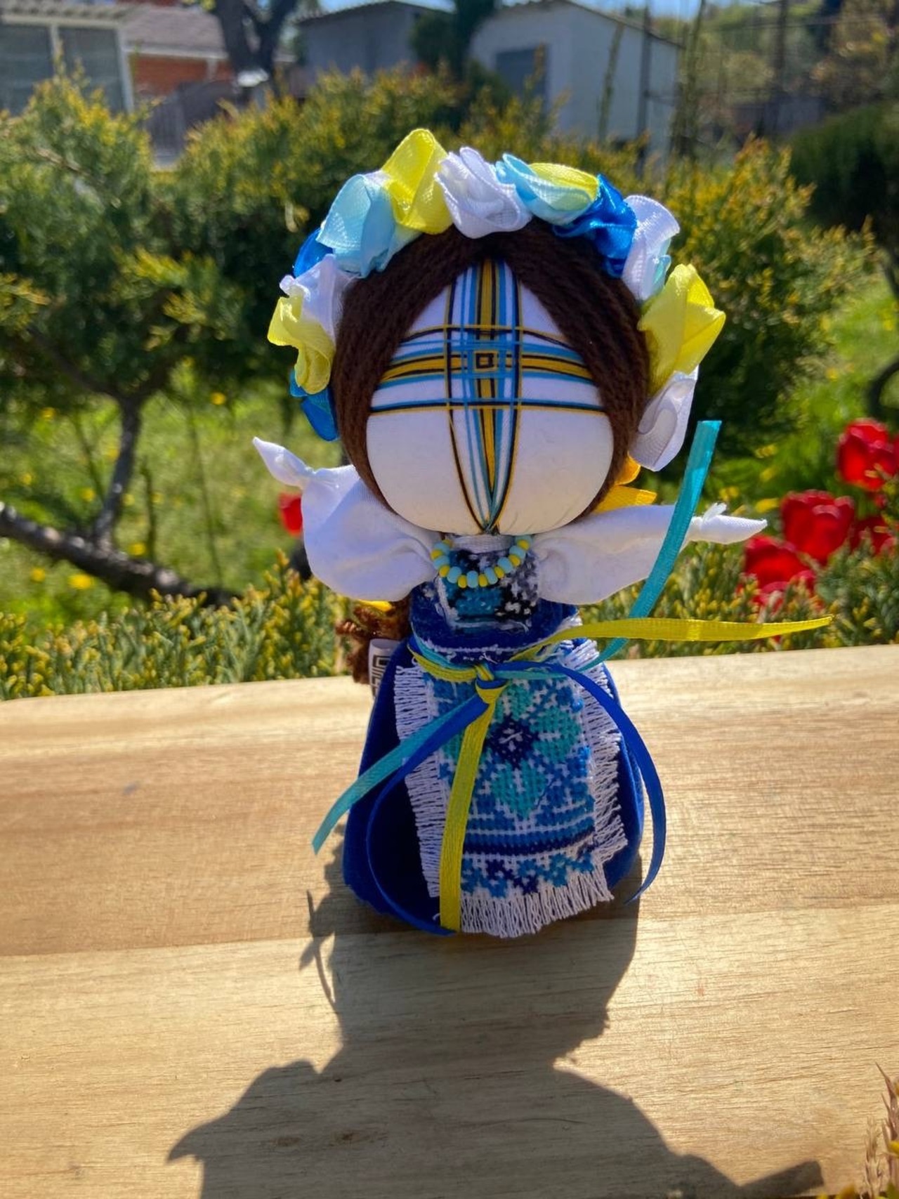 UA.Designer手作りモタンカ 14cm（ウクライナの御守り）スタンド付き - 2