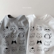 【取寄】Dailybebe エモジにゃんTシャツ｜秋服｜韓国子供服｜26/AT