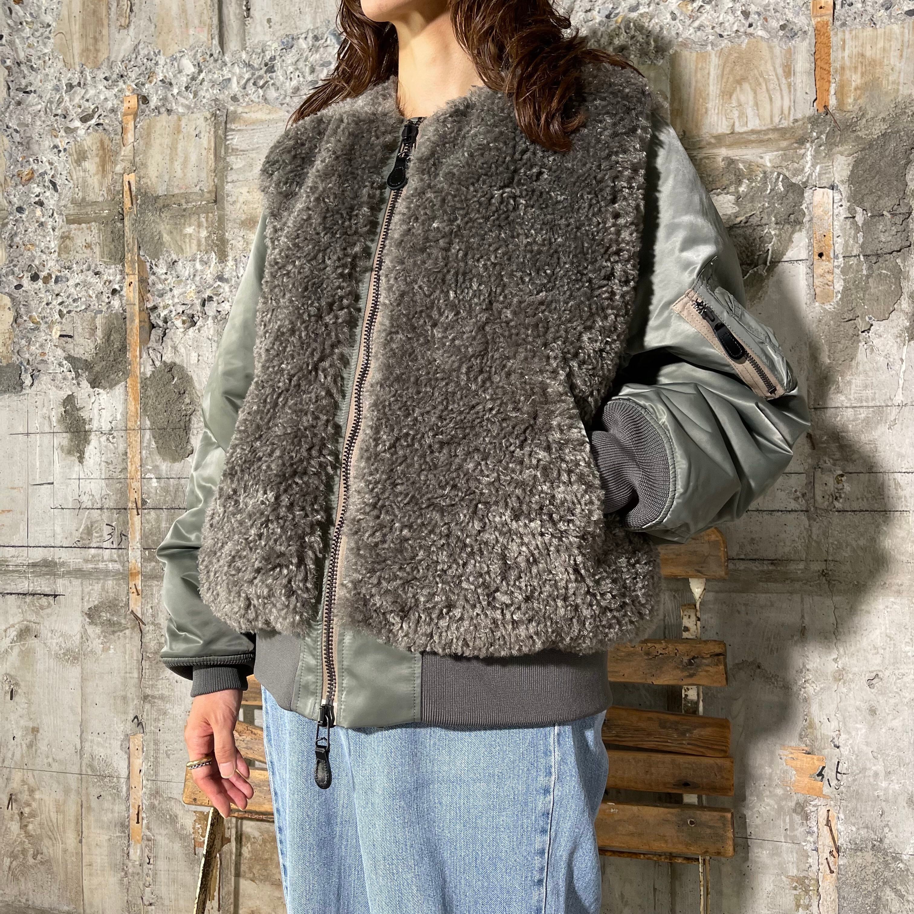 HYKE FAUX 頂き SHEARLING TYPE MA-1