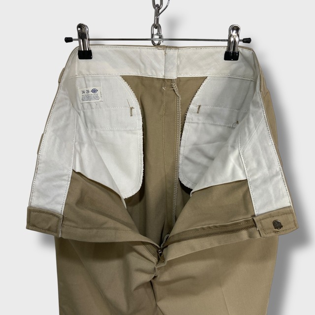 80s USA ディッキーズ ワークパンツ チノパン チビタグ ベージュ W34