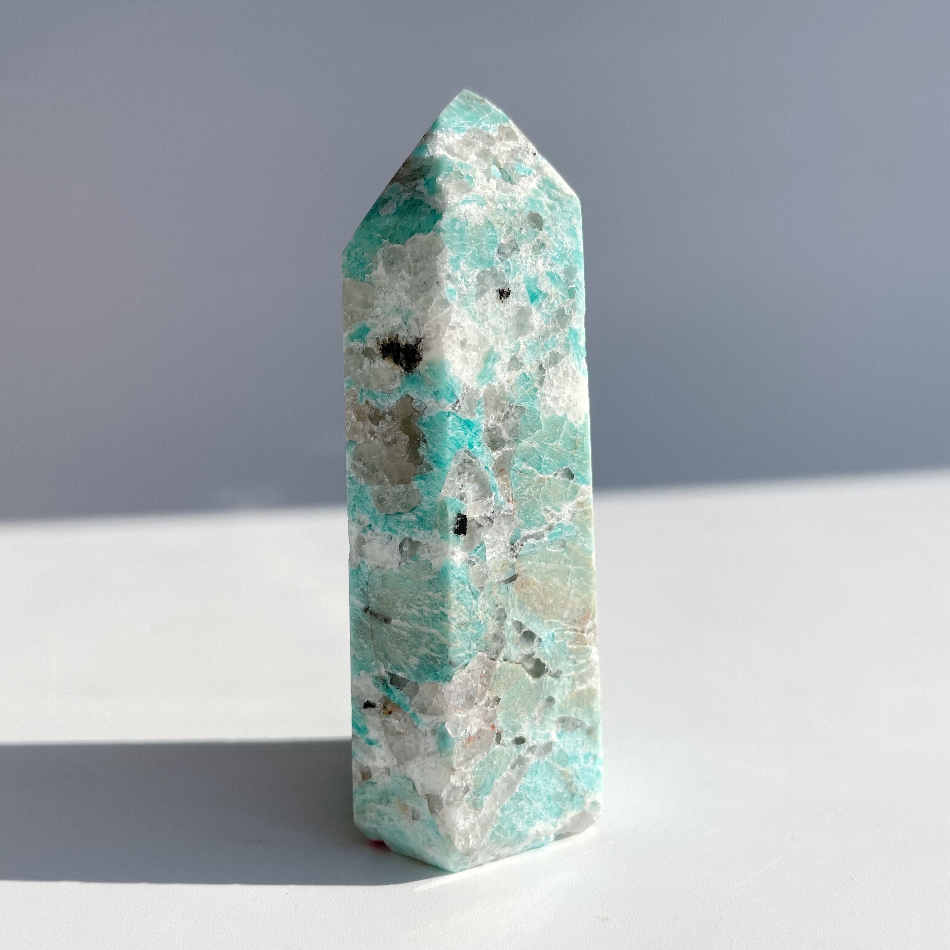 アマゾナイト タワー型03◇Amazonite◇天然石・鉱石・パワーストーン