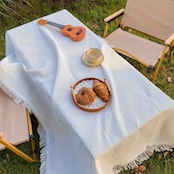 "即納" fringe multi fabric 90×150:ナチュラル ピクニック シート マルチ カバー ブランケット フリンジ テーブルクロス 背景布 布