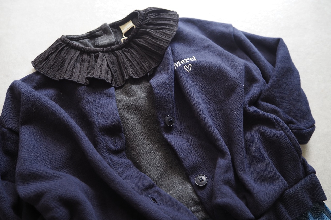 メルシースウェットカーディガン(navy) 90〜130cm【230912we】 - 8