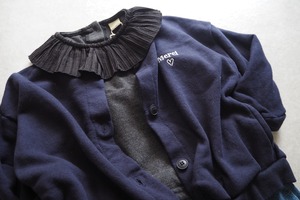 メルシースウェットカーディガン(navy) 90〜130cm【230912we】