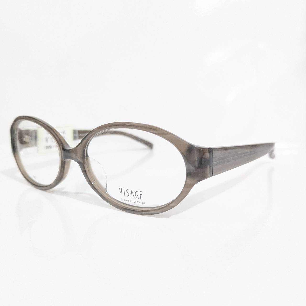 【VISAGE】オーバルセルフレーム ブラウン