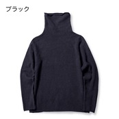 【5olor】重ね着に映えるゆったり無地タートルネック 《i0817》