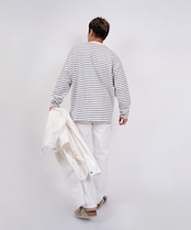 【#Re:room】COLOR STRIPED BIG LONG SLEEVE［REC742］