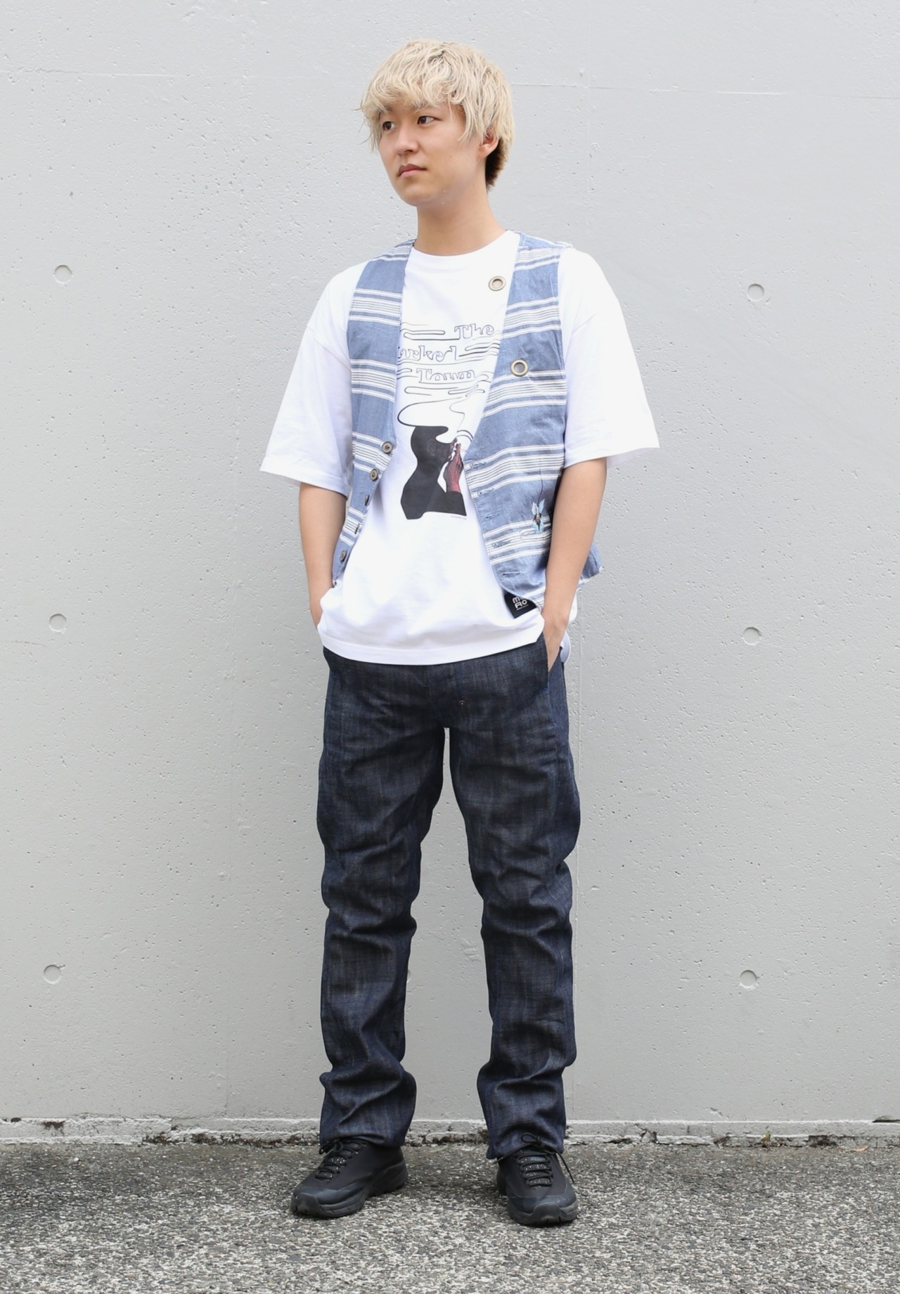 【Anti Factory】Heat Transfer Press Stripes Vest feat.ヤギエツコ