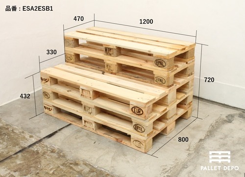 【品番：ESA3ESB2】ユーロパレット多段平台　やすり処理なし
