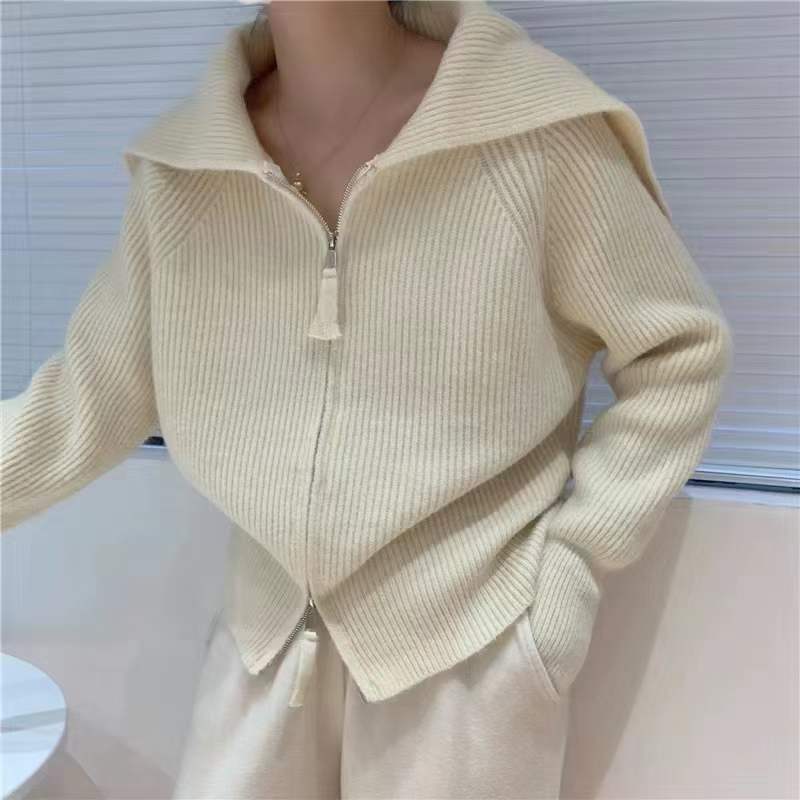 ダブルジップ　リブニット　AJ1079-1145