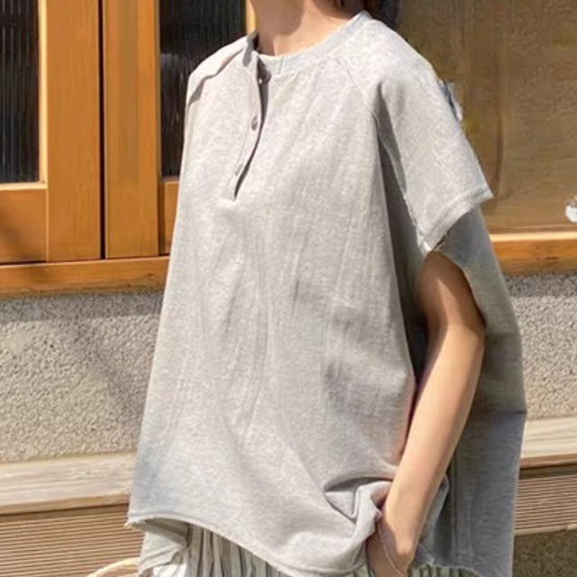 ゆったりシルエット　デザイン　カットソー  00079