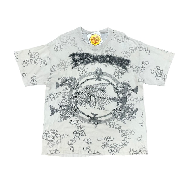 VINTAGE FISH BONE PUSHEAD OVER ALL PRINT TEE 100JJ0991