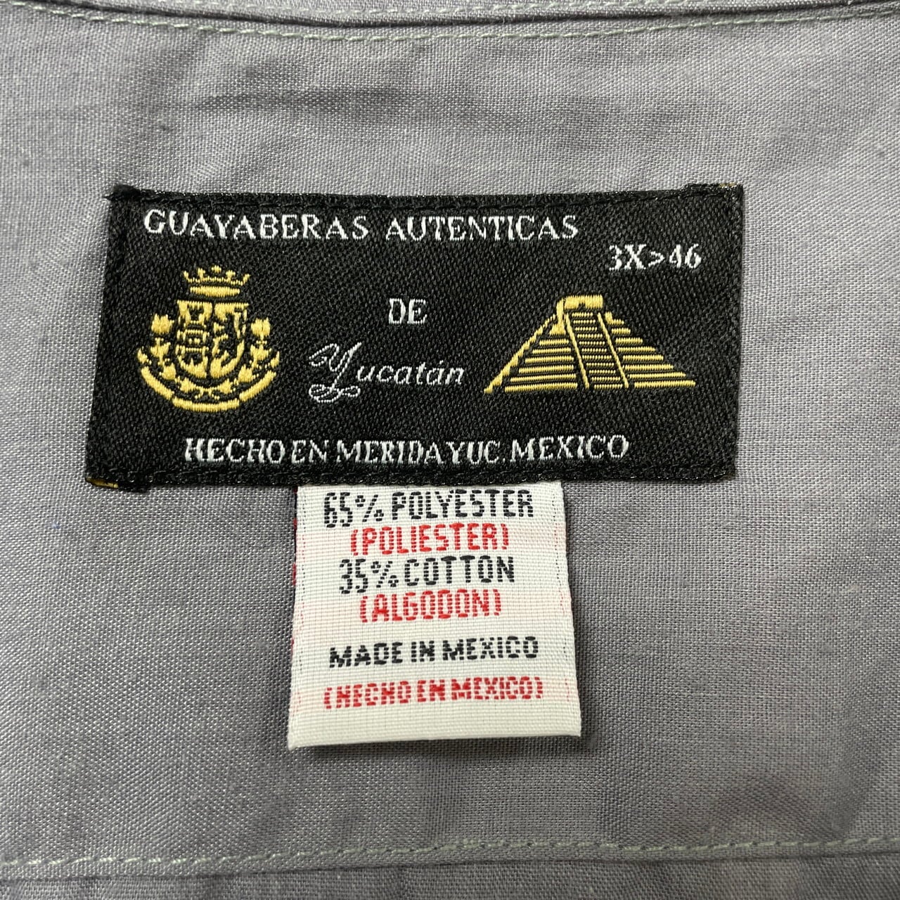 90年代 GUAYABERAS AUTENTICAS キューバシャツ オープンカラーシャツ