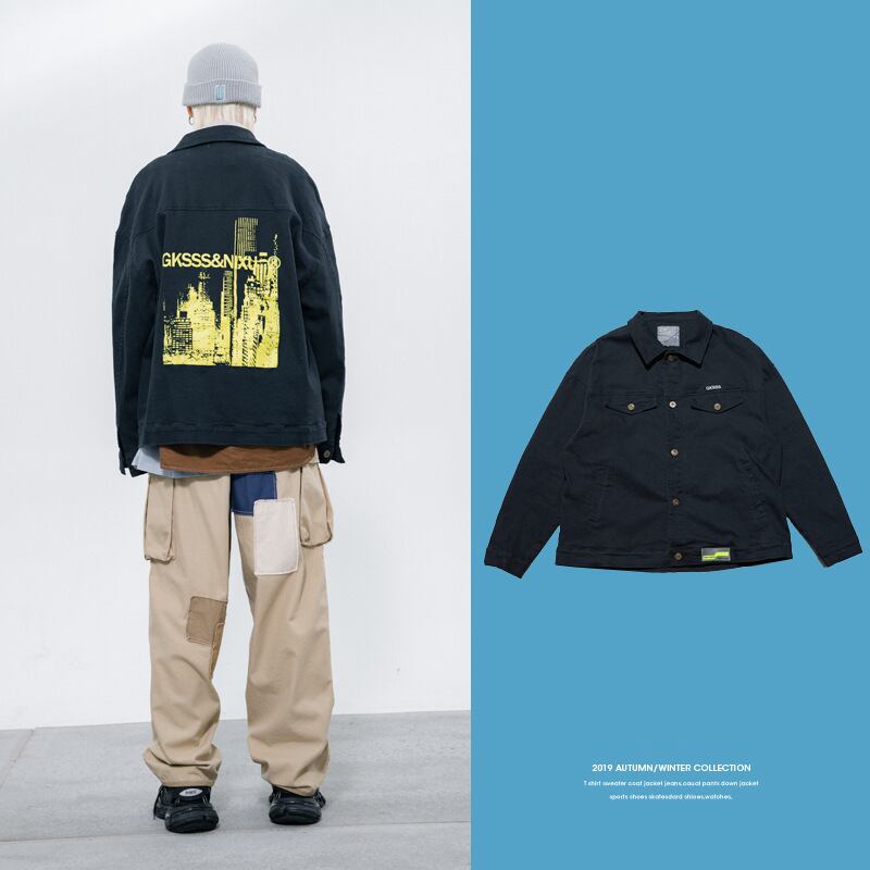 Yidaoヴィンテージ秋の服新しいトレンドパーソナリティクリエイティブパターンプリントカジュアルジャケットeseルーズヒップホップトップ-アリババ オータム 秋物 ビンテージ hip6-161119377968232
