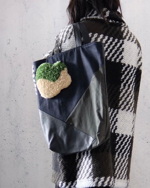 collaboration tote bag (green&beige rug)