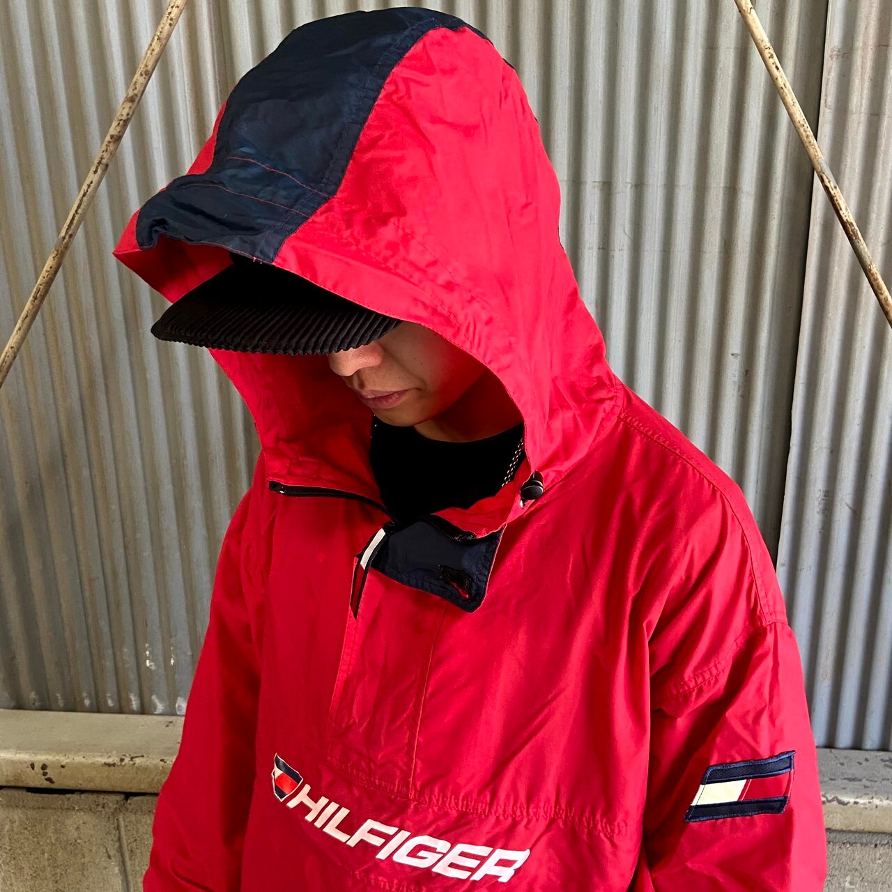 90年代 TOMMY HILFIGER トミーヒルフィガー ナイロン アノラック 