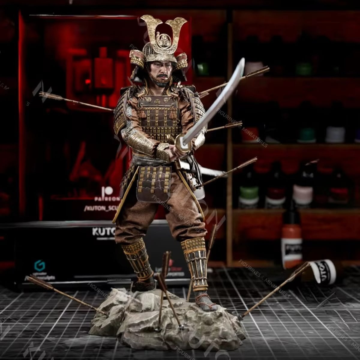 ガレージキット 1/24 サムライ 戦国武将 未塗装 未組み立て 鎧兜 モデルキット 3Dプリンター