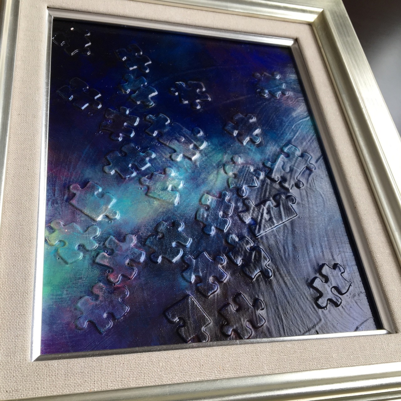 原画・額装〉油絵F3(40×35cm)「宇宙」（Casie） | 色李画廊