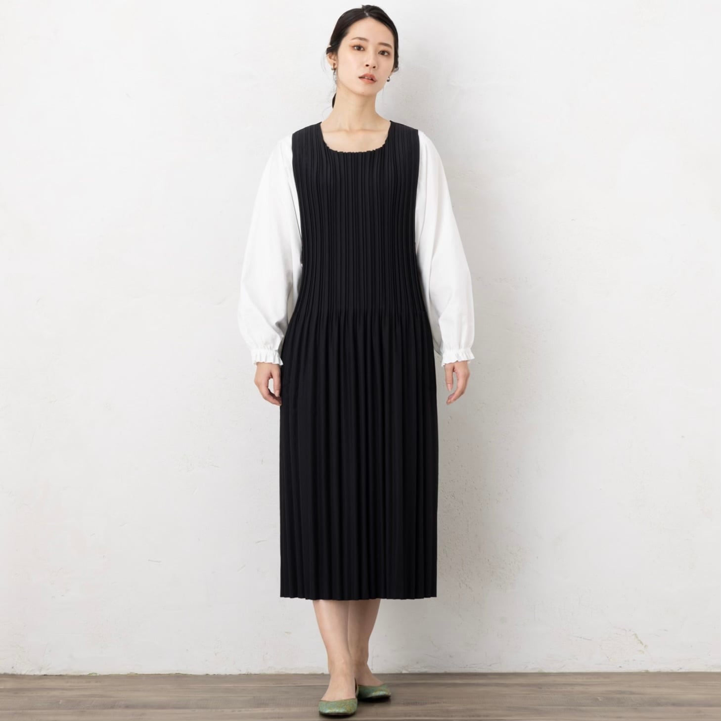 MONCOEUR T-Prati 3 2Way Pratique Dress 118cm 黒 ワンピース