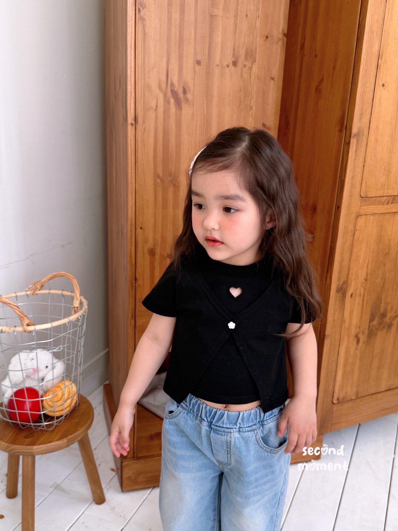 [second moment] Layered heart tee / [세컨드모먼트] 레이어드하트티