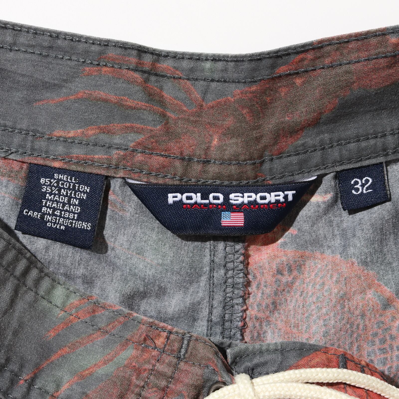 甲殻類 32インチ ポロスポーツ スイムショーツ 90s Polo Sport | エン