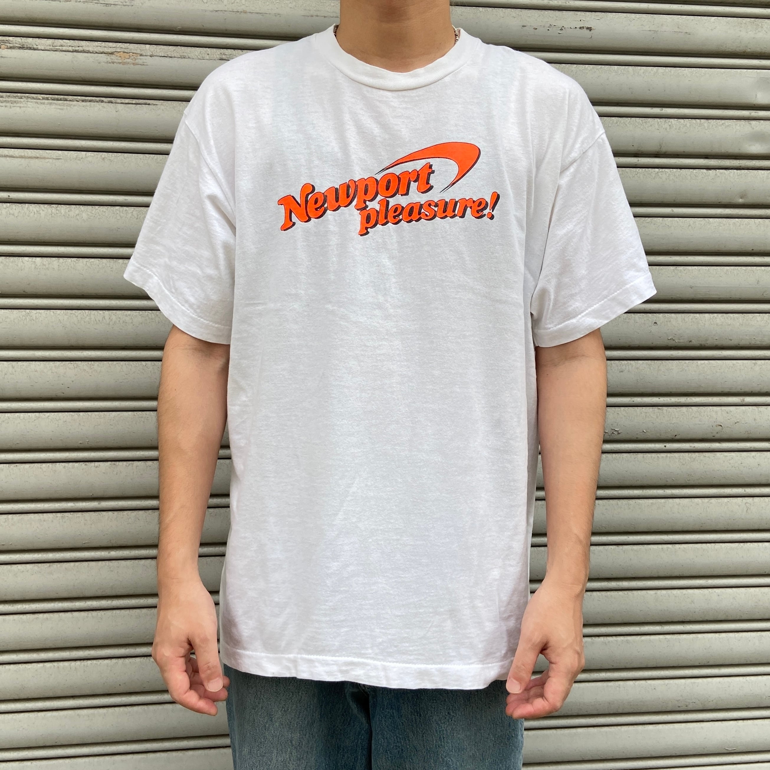 90s Newport ニューポート タバコ銘柄 プリントTシャツ ホワイト L