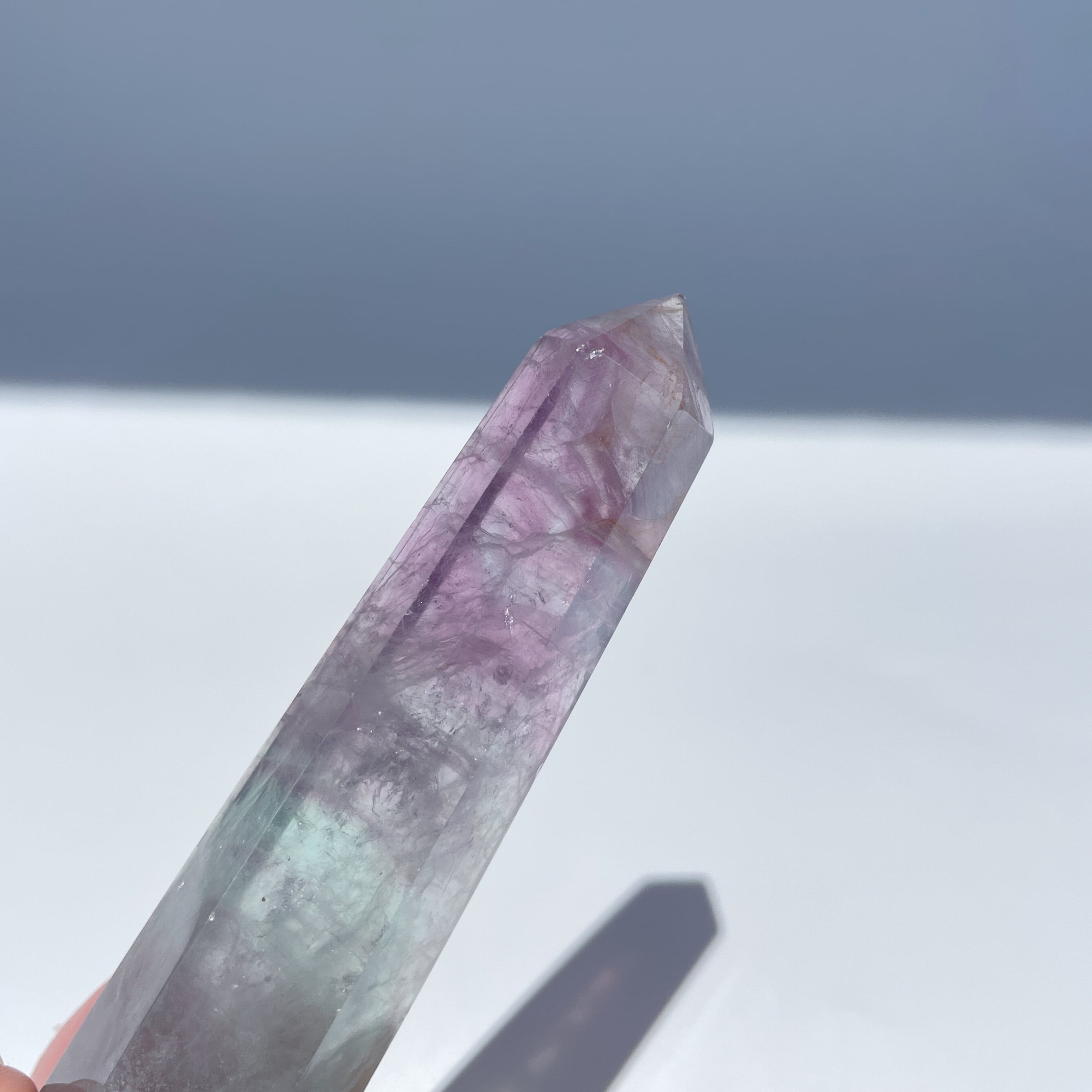 バイカラーフローライト タワー型93◇Fluorite◇天然石・鉱物