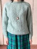 Vintage  Mint Green Mohair Sweater