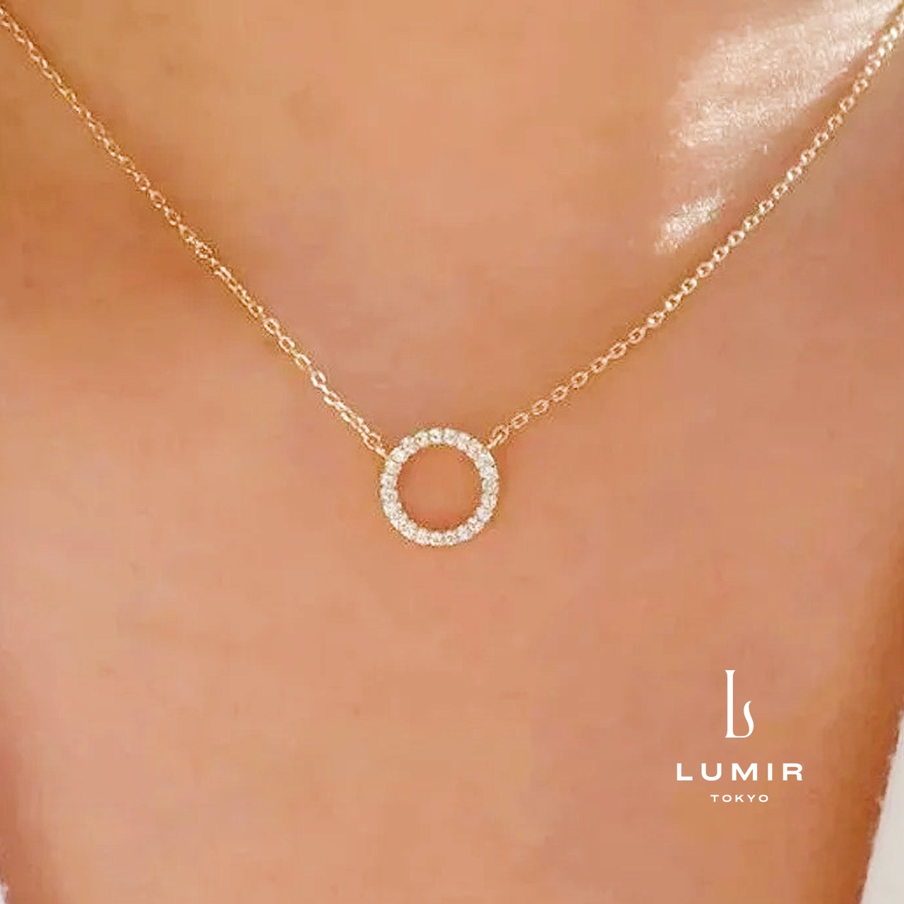 ジルコニアサークルネックレス