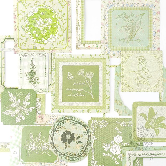 ミシン目加工シール Floral Leaf 2 <S1119>