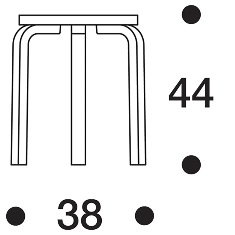 即納》スツール 60 ホワイト ラミネート［ アルテック ］ | REAL Style