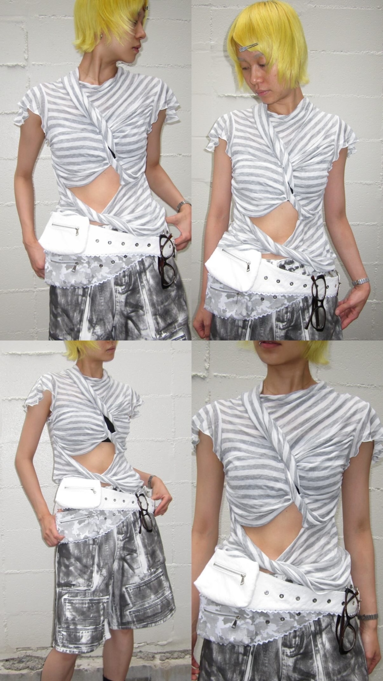 【Vestige】Twist Stripe Top / 010021
