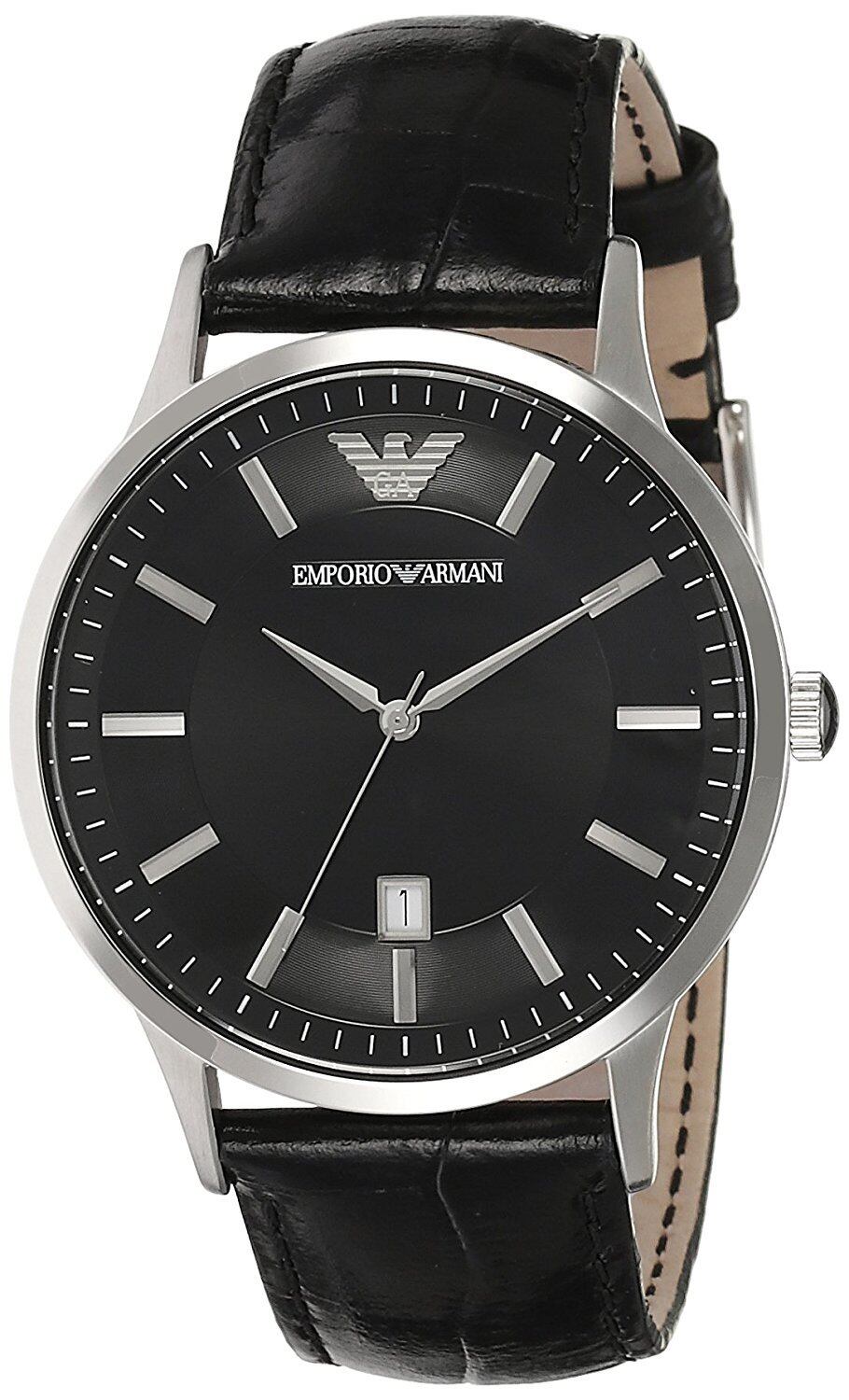 エンポリオアルマーニ 腕時計 AR2411 ブラック・シルバー - 時計