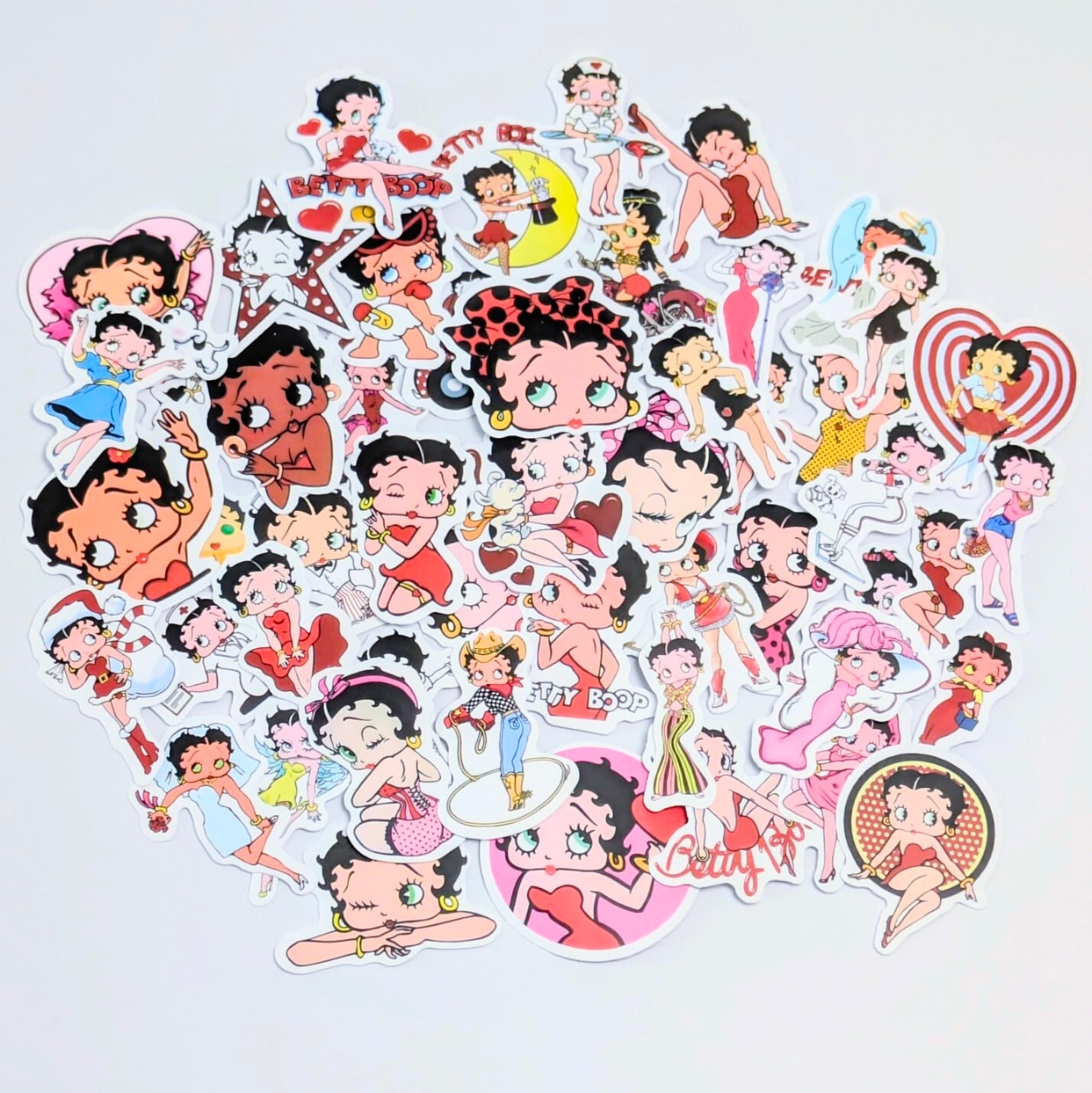 送料無料！【 Betty Boop（ベティブープ） 】 STICKER（ステッカー）50枚SET　〚アメリカン雑貨 アメトイ〛