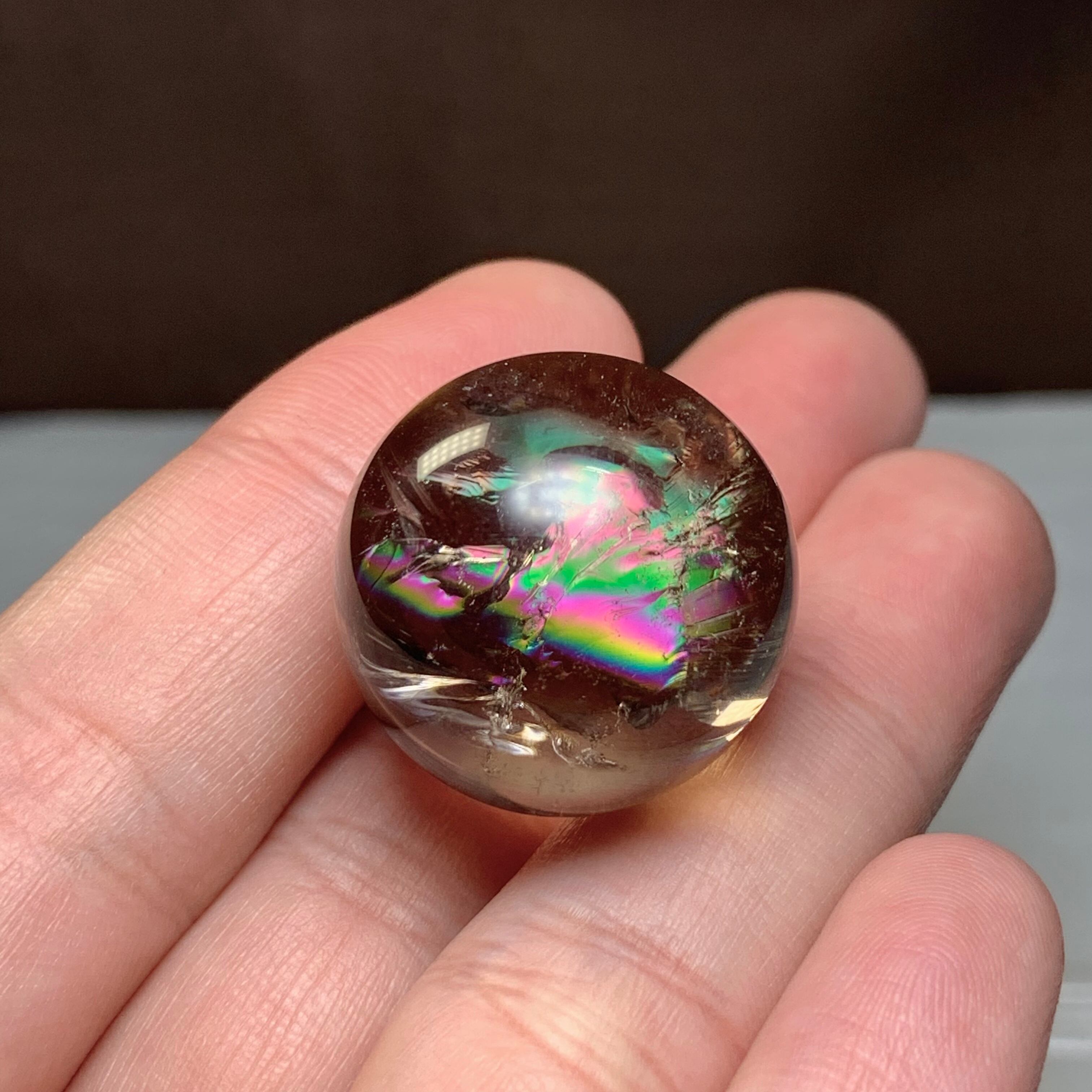 スモーキーアイリスクォーツスフィア③ スモーキーアイリスクォーツ スフィア(B) | NEROLI CRYSTAL