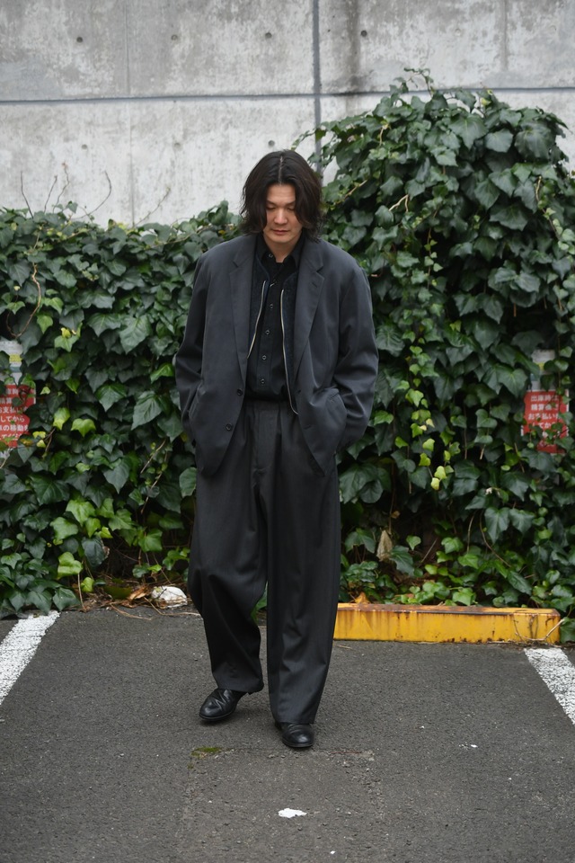 awasa / denim boa reversible vest (indigo×blue)