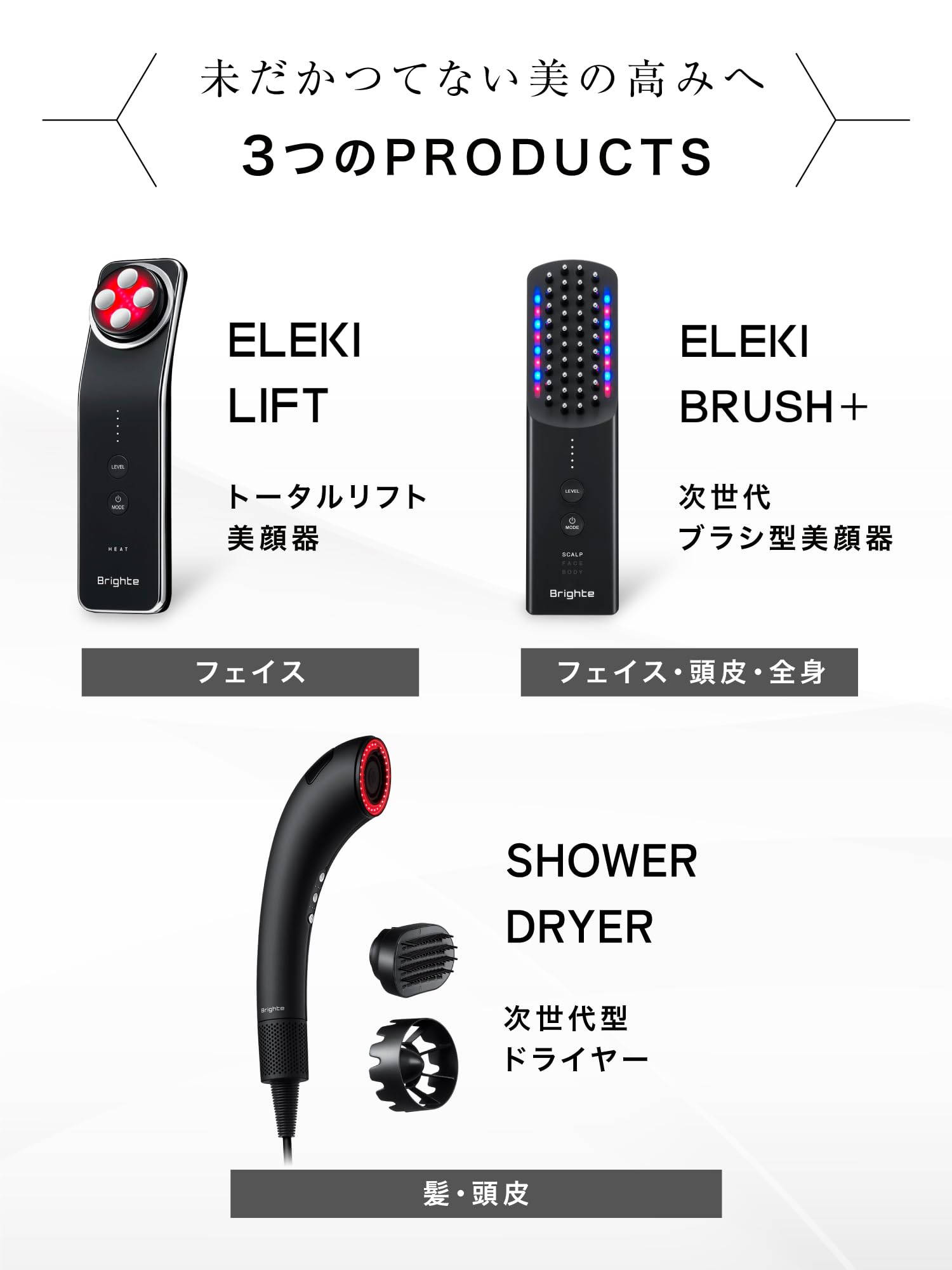 Brighte ELEKI LIFT エレキリフトジェル薬用シートマスク ・ Brighte