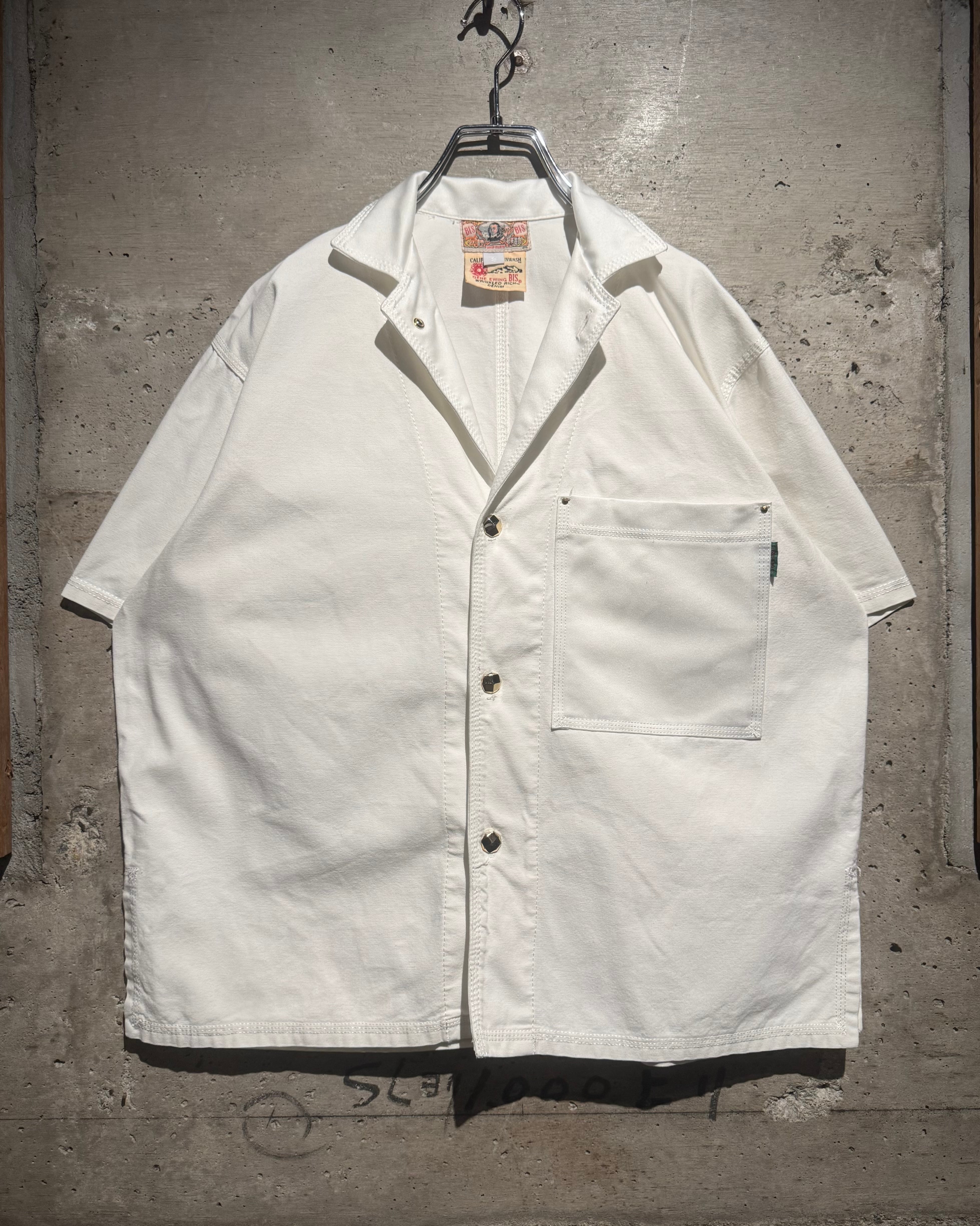 Caka】80's“BIS by GENE EWING” Vintage Loose S/S Open Collar Shirt