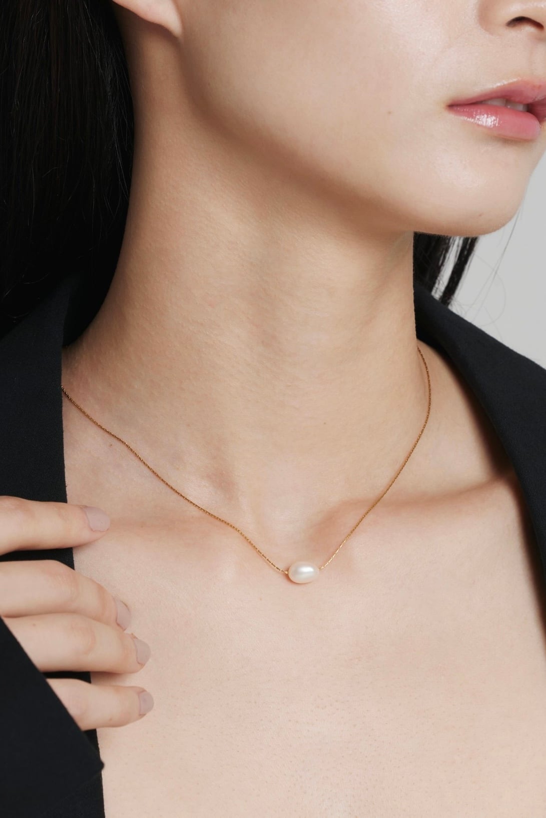 0.6mm 淡水パール ネックレス MN223 | emu