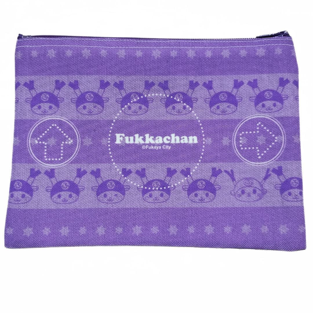 おかみページ　ハンドメイド　市松模様　ポーチ ふっかちゃんポーチ各種 / 【色んなふっかちゃん】【正面】【市松模様