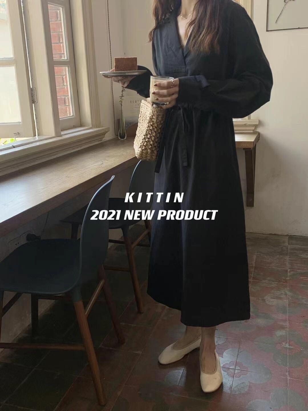 襟付きコットンワンピース　AJ22263ー5268