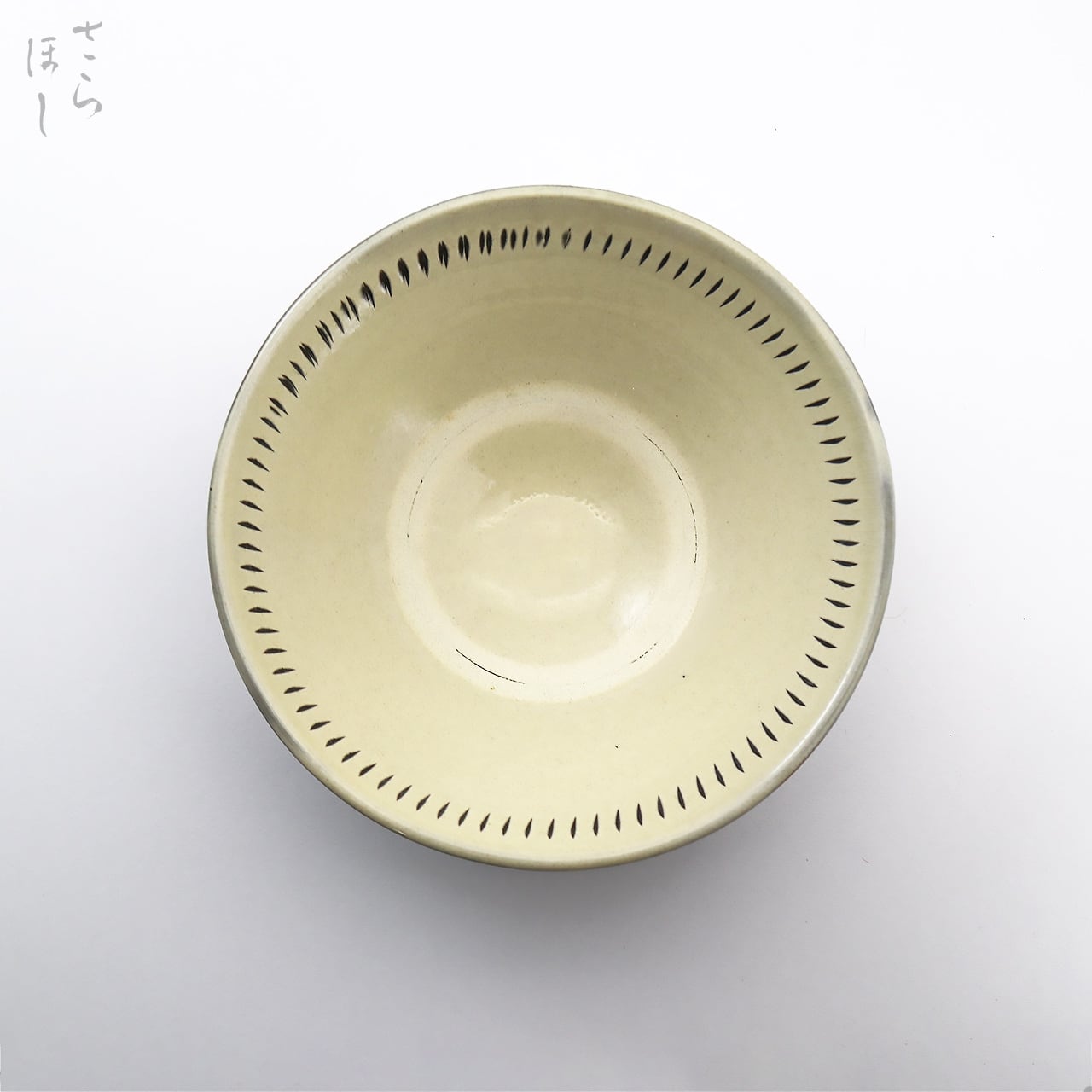 小鹿田焼 小袋窯 5寸丼 飛びかんな/櫛描き 白 直径約15.5cm 陶器 和