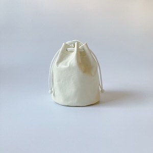 巾着バッグ　Kinchaku bag (white)