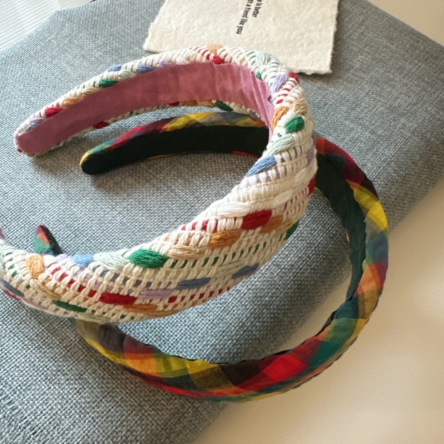 ロマンスチェック柄 カチューシャ 00579