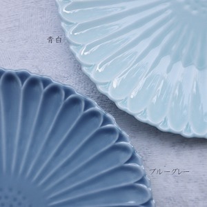 波佐見焼　マリーゴールド　プレートM（青白・ブルーグレー）21-092