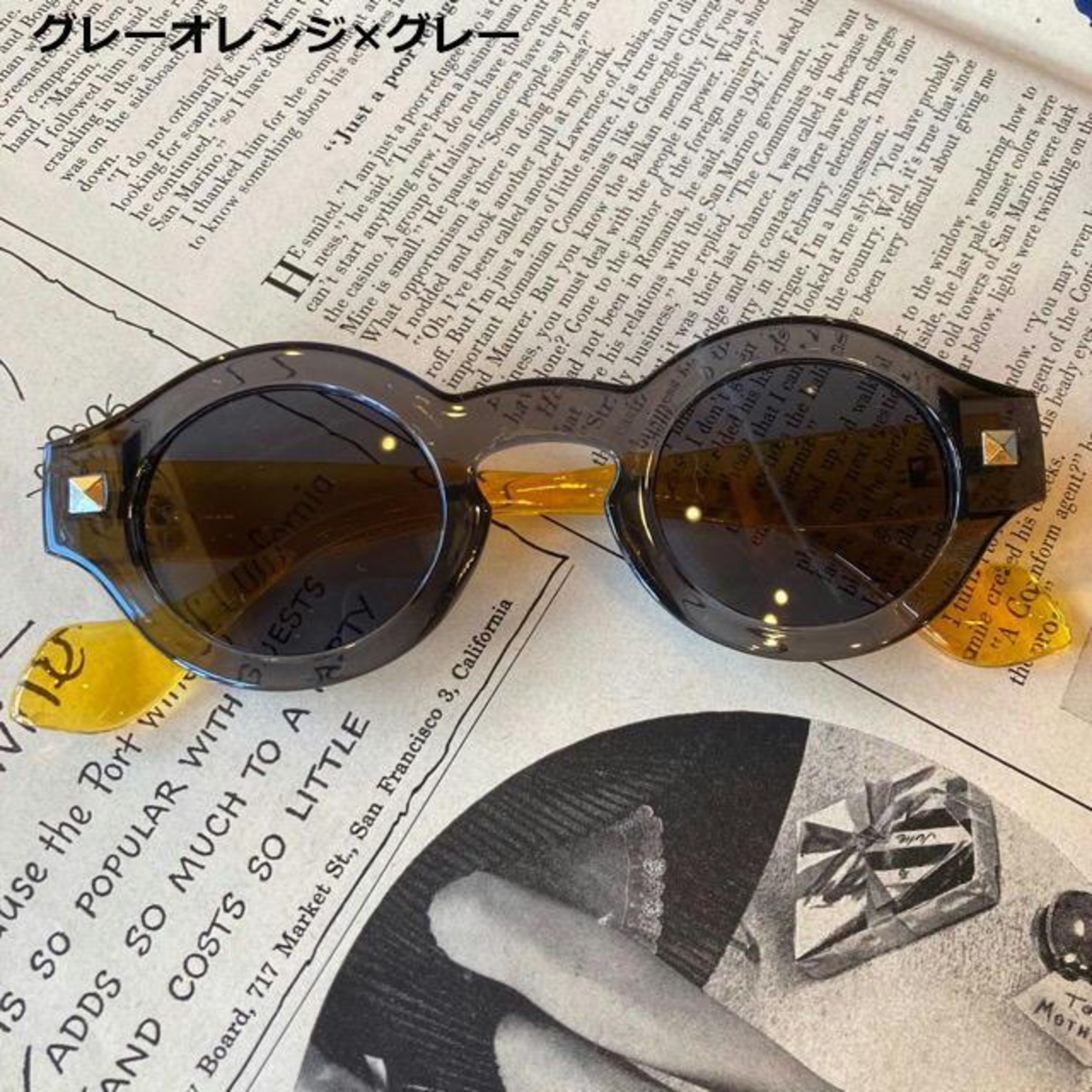 TOPANGA Accessory リベットフレームラウンドサングラス　全4色