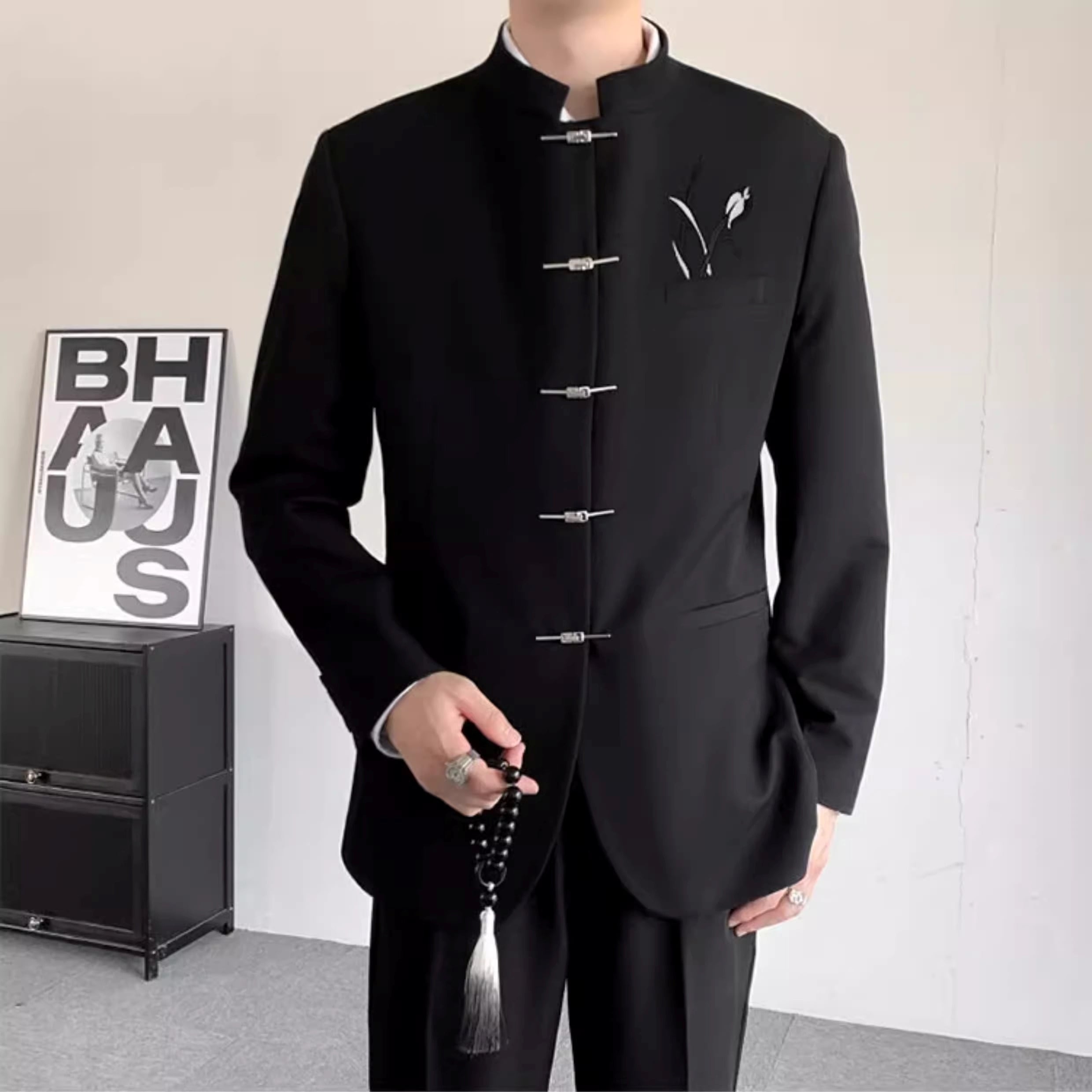 スタンドカラーシングルブレストテーラードジャケット 1color MOJ0109